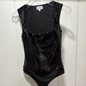 Superdown brielle faux leather bodysuit Size XS NWOT